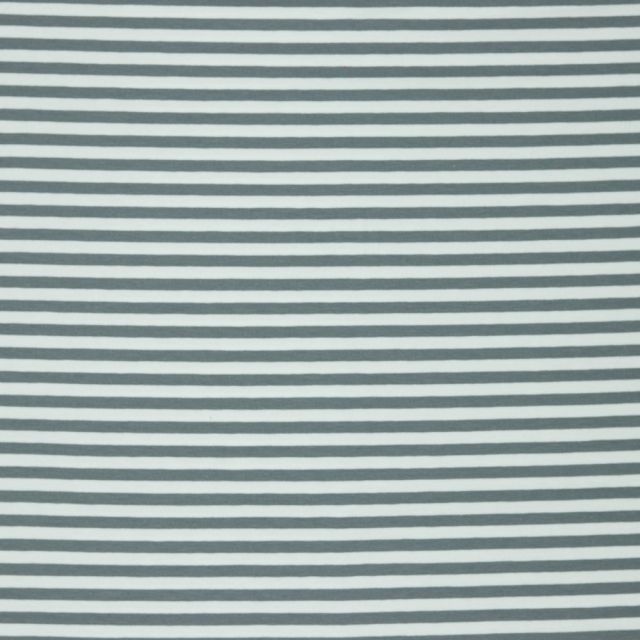 Jersey Knit - Yarn Dyed Stripes 5 mm  - Grey/White