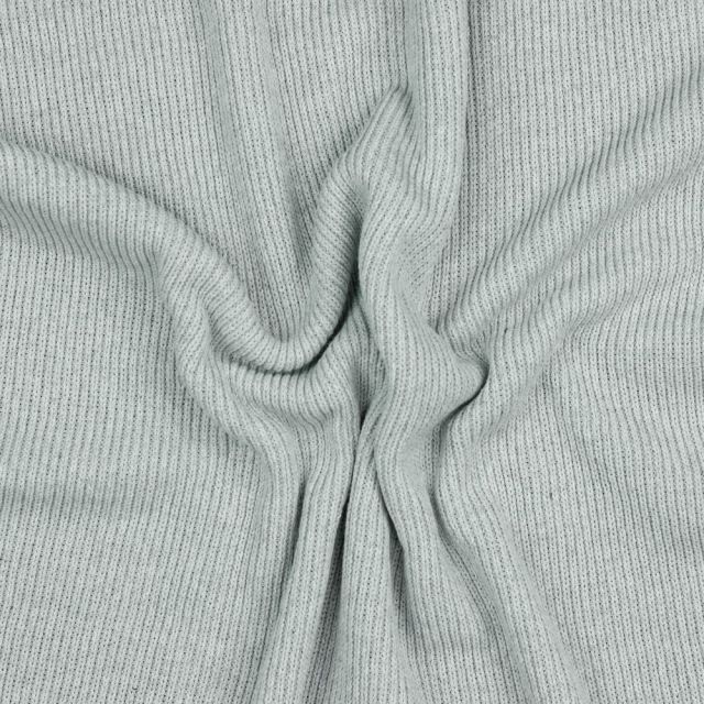 Ribbed Sweater Knit "Ruby" - Light Grey Melange