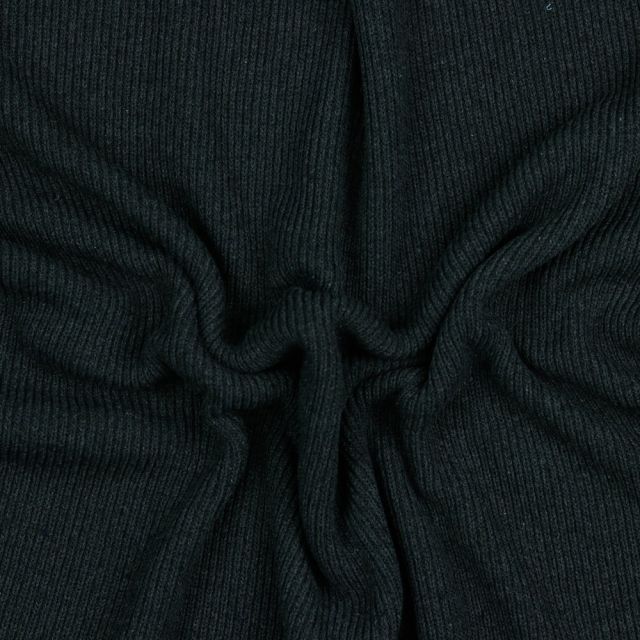 Ribbed Sweater Knit "Ruby" - Dark Grey Melange