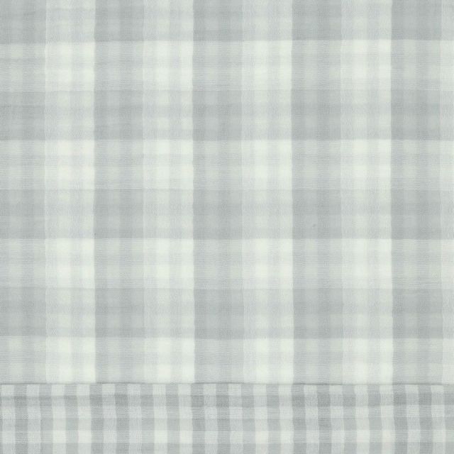 Double Sided Double Gauze - Gingham Check - Grey