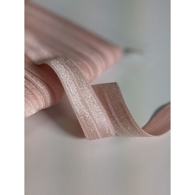 Fold over elastic - Light Pink 17mm Col.345