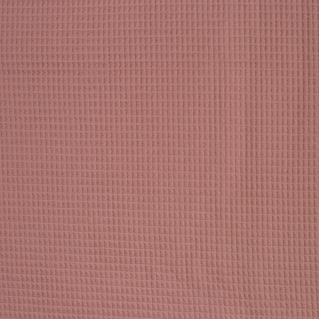 "Nelson"Waffle Cotton - Dusted Rose Col. 436 (100% Cotton / Woven)