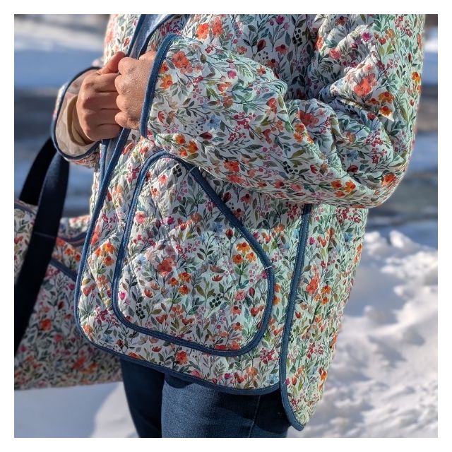 Flower Print Cotton - Quilted with Padding