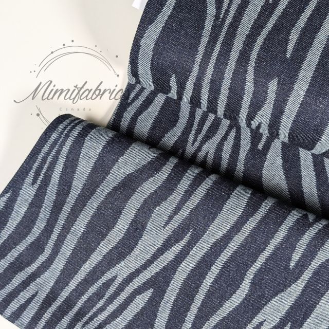 Heavy Jacquard Denim with Tiger Stripes