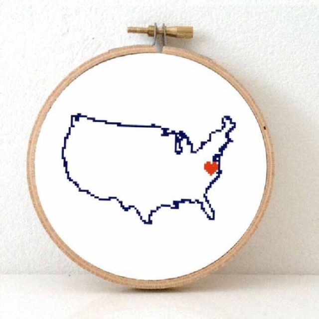 Cross Stitch Kit - United States Map