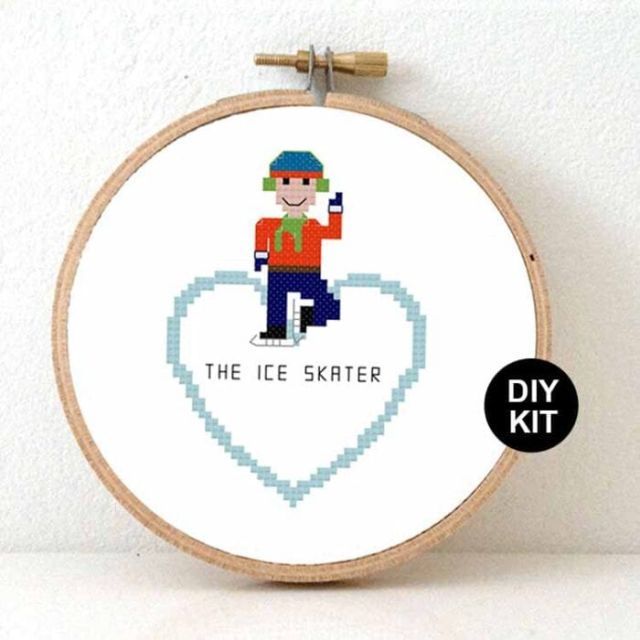 Cross Stitch Kit - Ice Skater - m