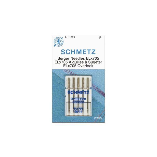 SCHMETZ #1821 - Serger Needles - ELx705 Overlock 90/14 - 5 count