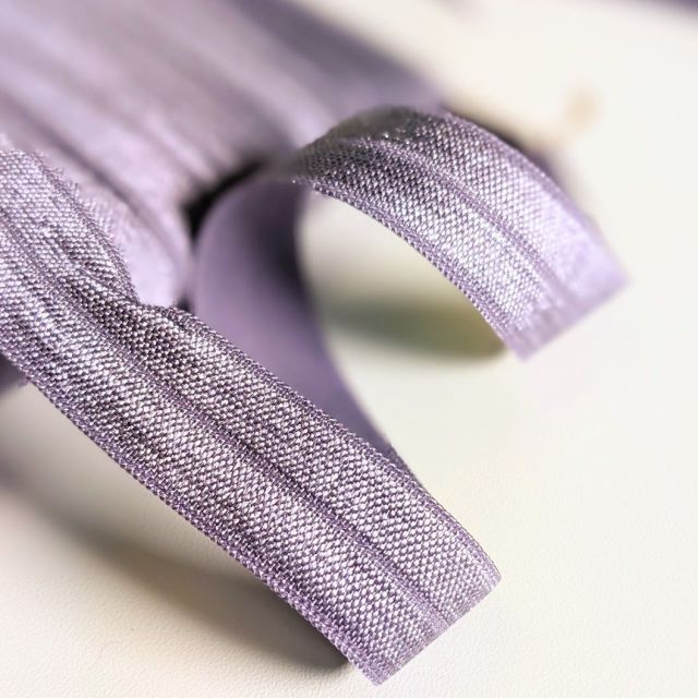 Fold over elastic - Lavender -17mm Col.301