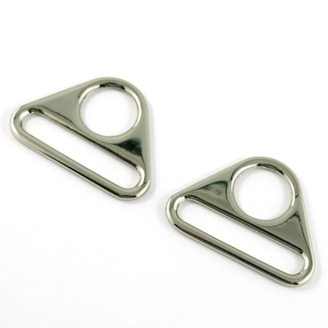 Triangle Rings: 1.5" (38 mm) (2 Pack) - Nickel