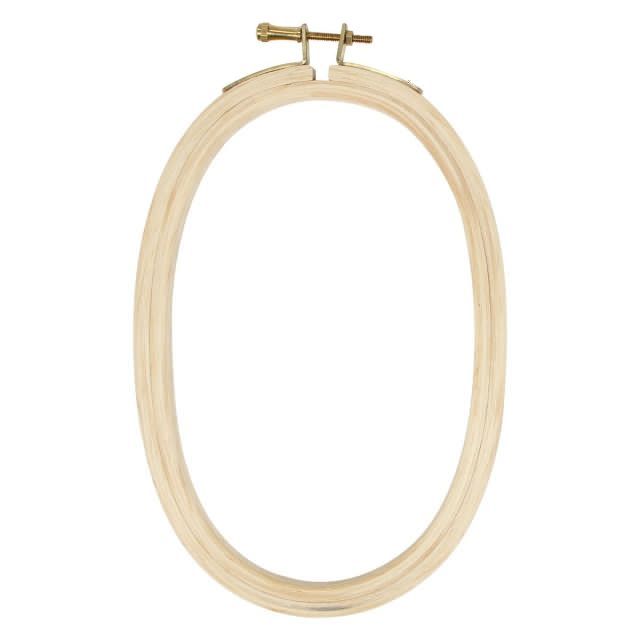 6" UNIQUE CRAFT Wood Embroidery Hoop - Oval 