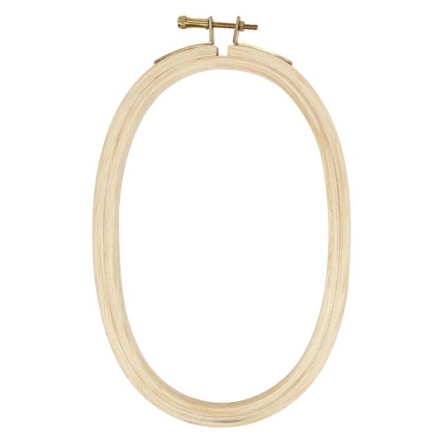 6" UNIQUE CRAFT Wood Embroidery Hoop - Oval 