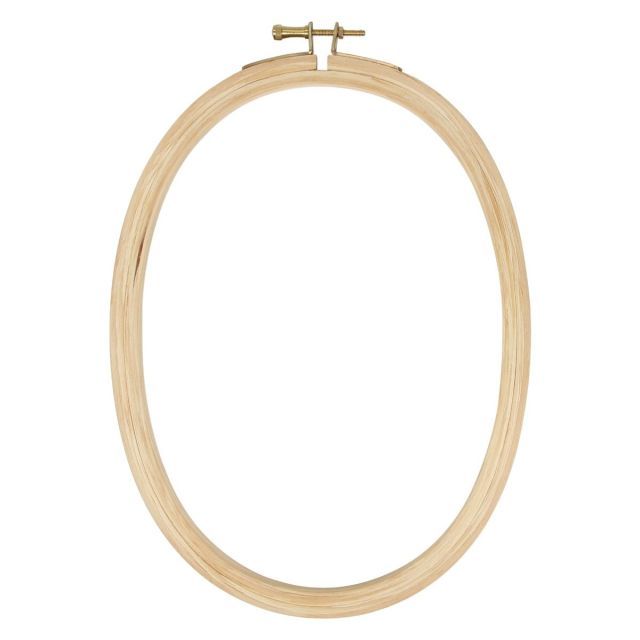 8" UNIQUE CRAFT Wood Embroidery Hoop - Oval 