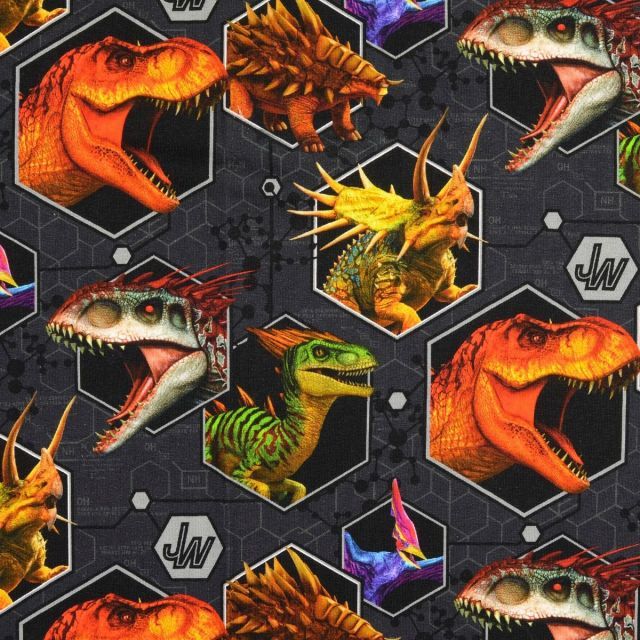 Jersey - Jurassic World Dinosaurs in Hexagons  - Licensed 