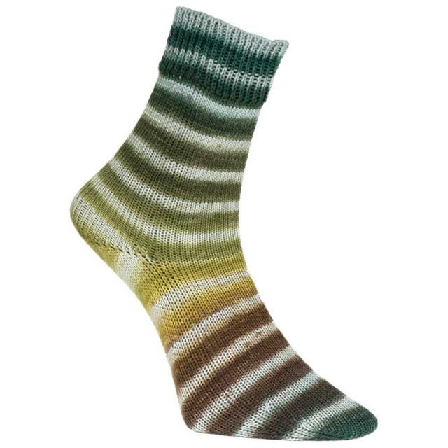 Paint Socks by Woolly Hugs - Made with Mulesing Free Virgin Wool - Col. 205 Green/Brown - 100g