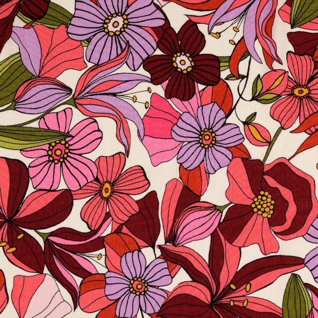 BOLT END - 295 CM - Viscose Crinkle Crepe - Flowergirl Pink