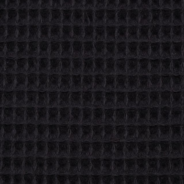 "Nelson"Waffle Cotton - Black Col.299 (100% Cotton / Woven)