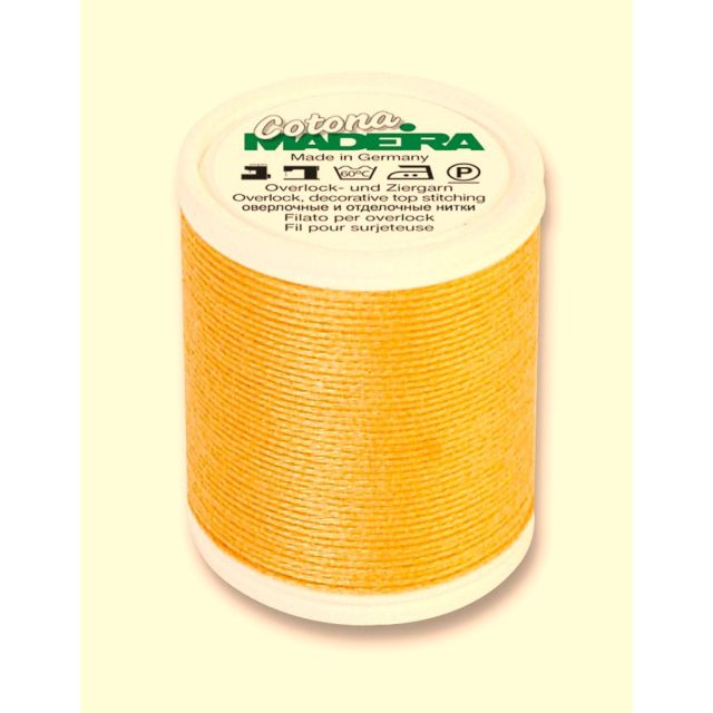 Cotona No. 4, Color 2513 Mango Yellow - Decorative Serger Thread 110 yd/100 m