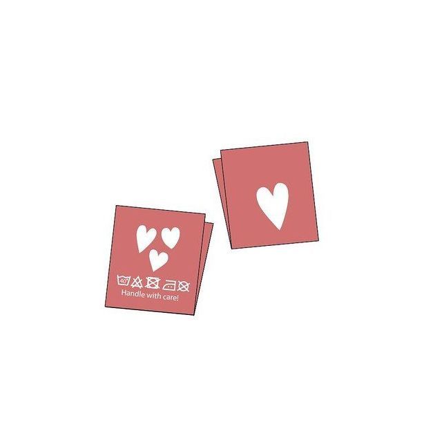 Label -Combi pack - Hearts- bubblegum pink - 10pcs