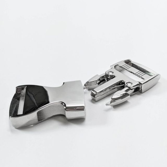 Metal Side Release Buckle - 25mm - Silver