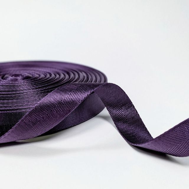 Nylon Seatbelt Webbing - 25mm Strapping - Dark  Purple