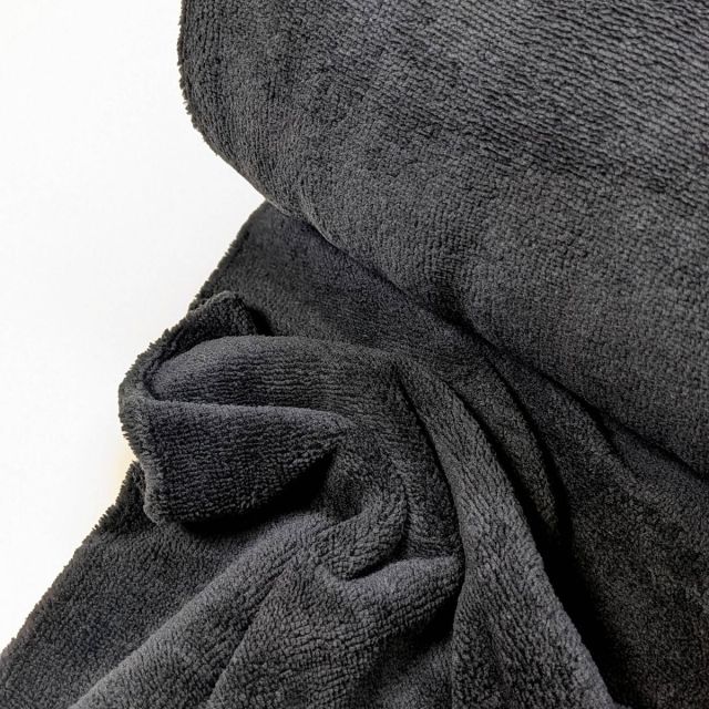 Bamboo Spa Toweling - Black