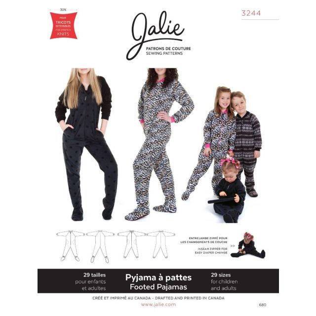 Footed Pajamas by Jalie #3244