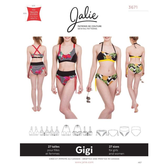 GIGI Bikinis Sewing Pattern by Jalie #3671