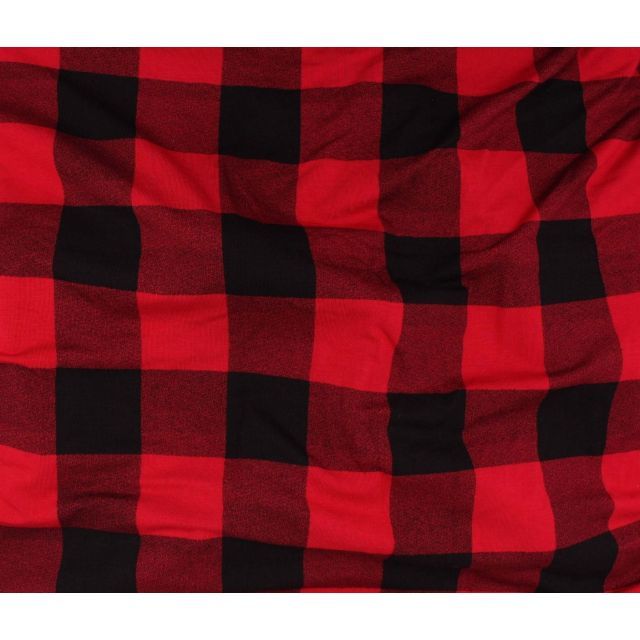 Bamboo Jersey Plaid (Large)  - Red and Black Col. 01 40mm x 40mm