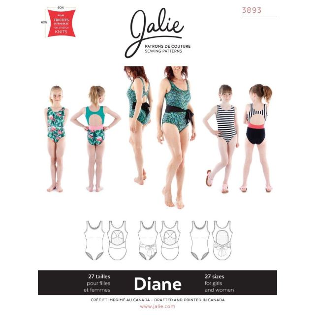 Diane Tank Swimsuit Pattern by Jalie #3893