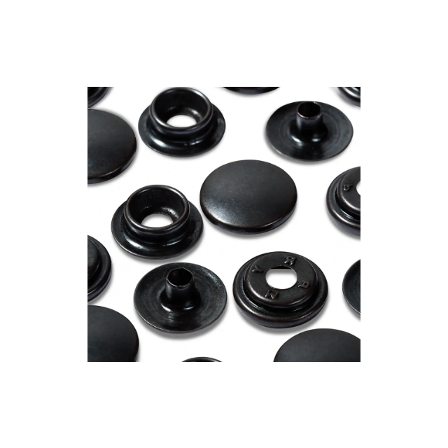 Prym - Non-sew press fastener Sport/Camping 10 pcs, 15mm, black oxydized - 390230