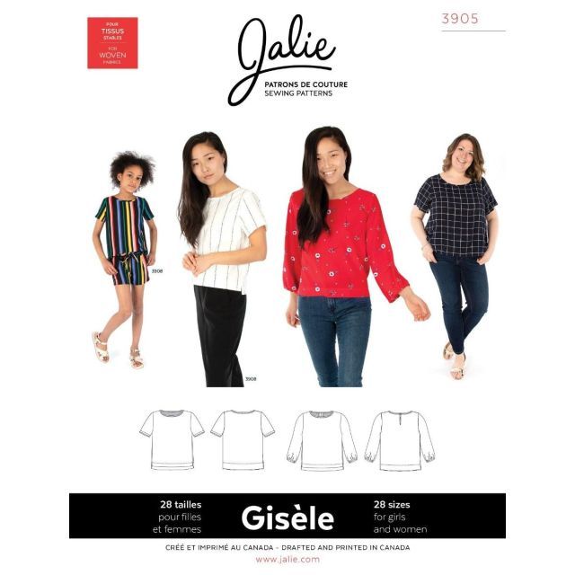 Gisele Blouse Pattern by Jalie #3905