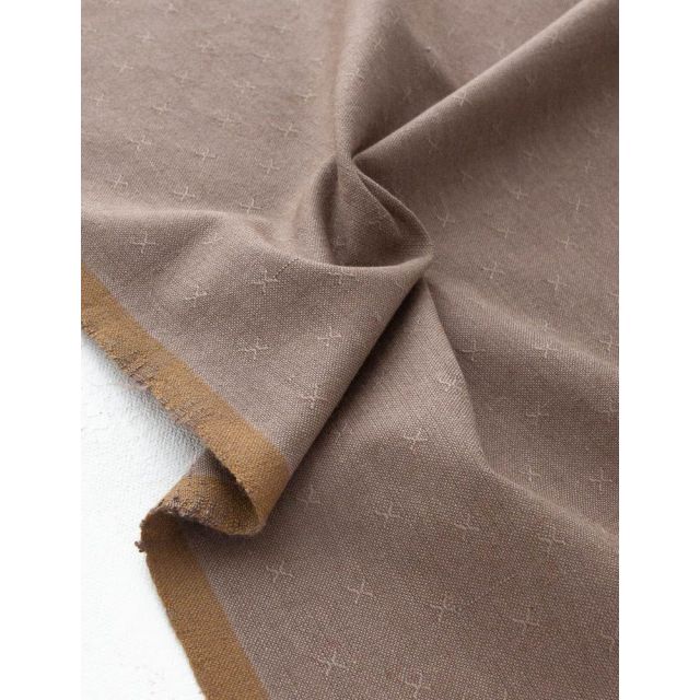 BOLT END - 150 CM - Fableism Sprout Woven 100% Cotton - River Rock Col.04 1/2m