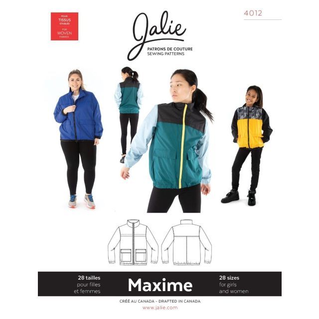 MAXIME Three-Season Jacket Sewing Pattern by Jalie #4012