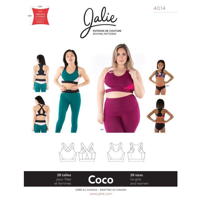 COCO Sports Bra Sewing Pattern by Jalie #4014