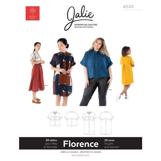 FLORENCE Shirt and Shirtdress by Jalie #4020