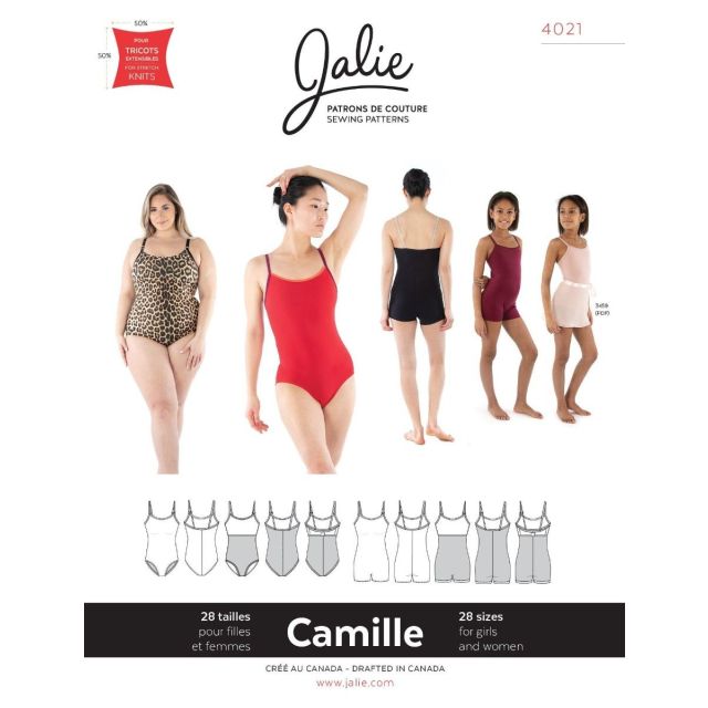 CAMILLE Cami Leotard and Biketard Sewing Pattern by Jalie #4021