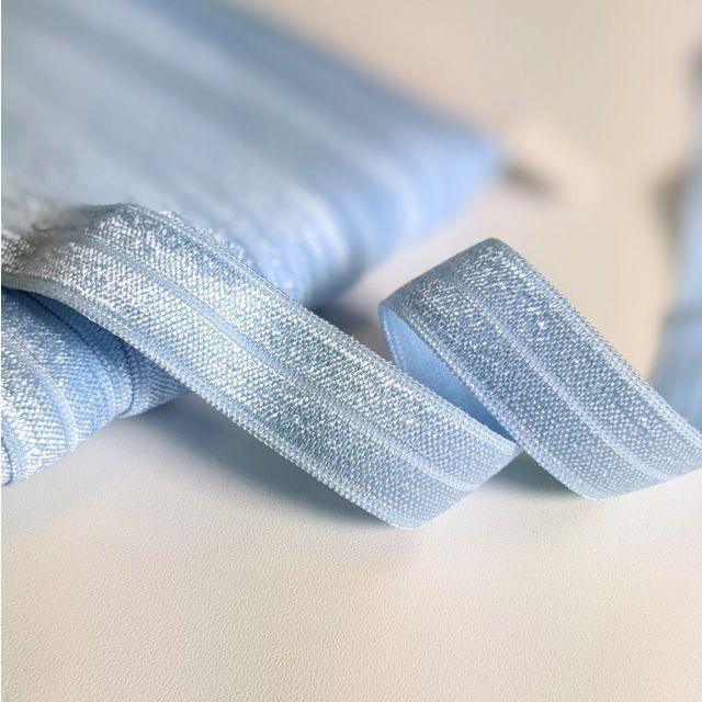 Fold over elastic - Baby Blue 17mm Col.586