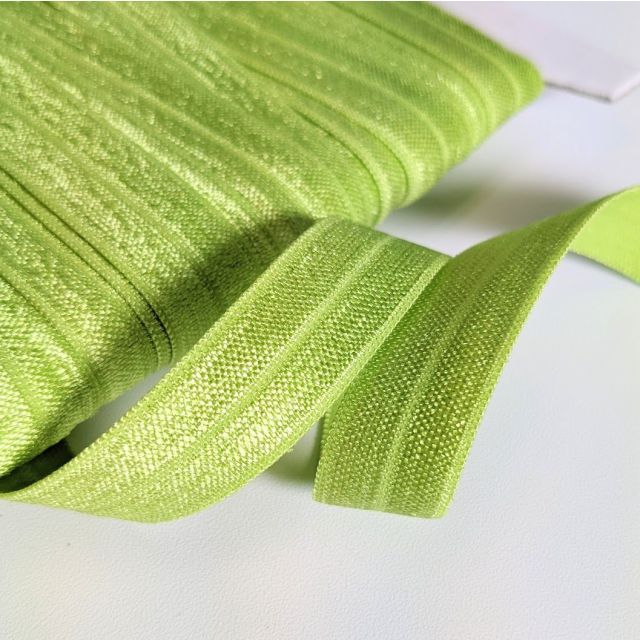 Fold over elastic - Lime 17mm Col.589