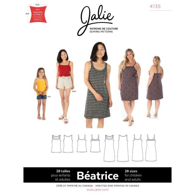 Beatrice Tank and Dress by Jalie #4135
