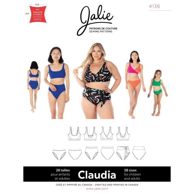 CLAUDIA Bikinis Sewing Pattern by Jalie #4136