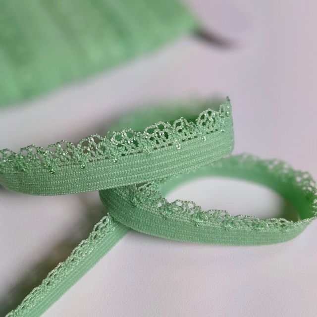 Picot Lace Trim 12mm - Spring Green Col. 926