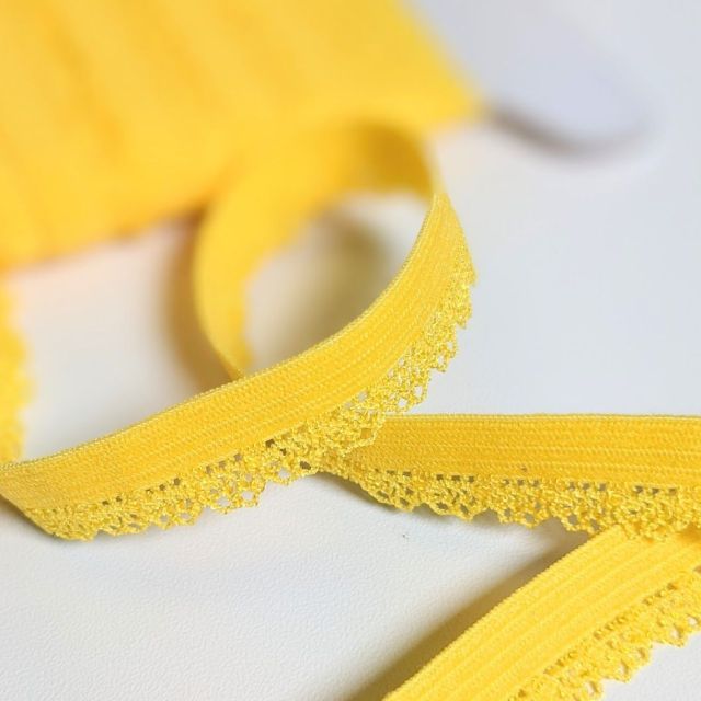 Picot Lace Trim 12mm - Sunshine Yellow Col. 931