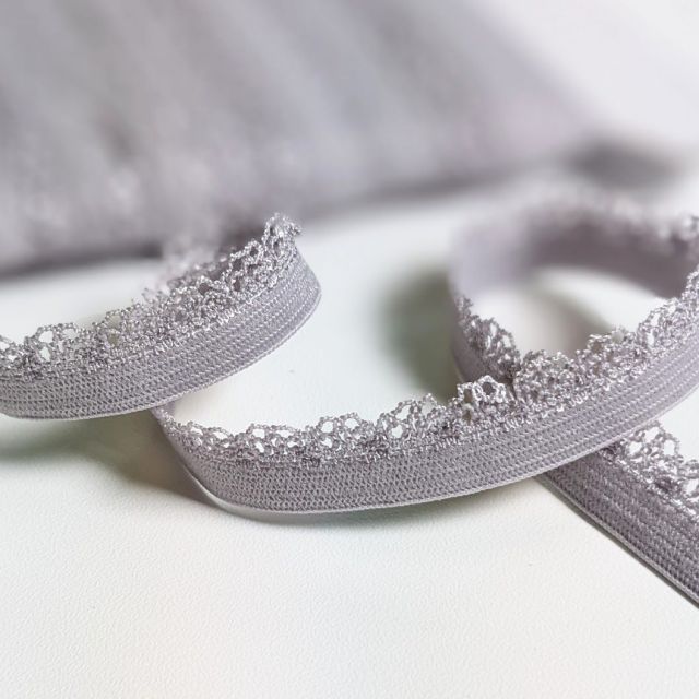 Picot Lace Trim 12mm - Light Grey Col. 937