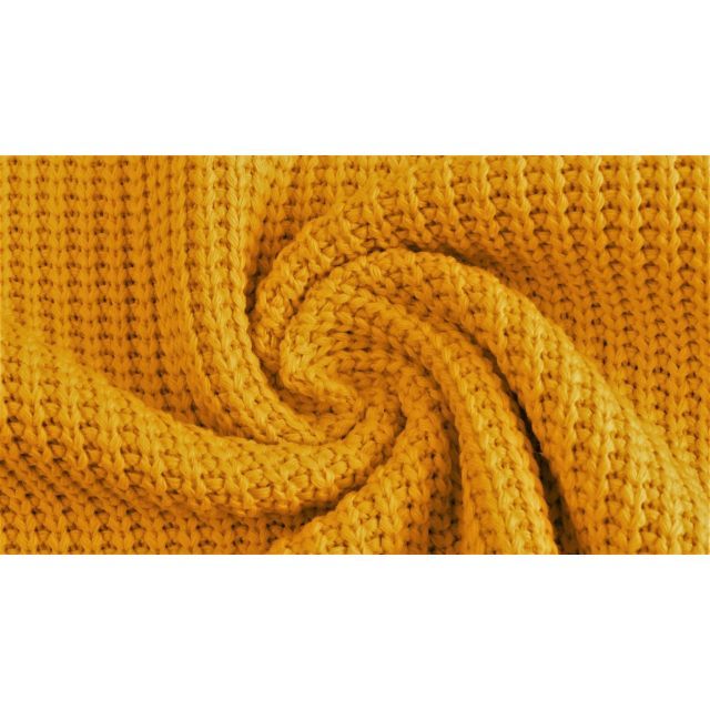 Chunky Sweater Knit "Pearl" -Golden Yellow