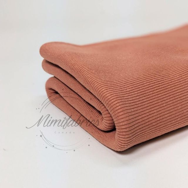 "Cloud Rib" 2 x 2 Bamboo Ribbing - Salmon Col. 07