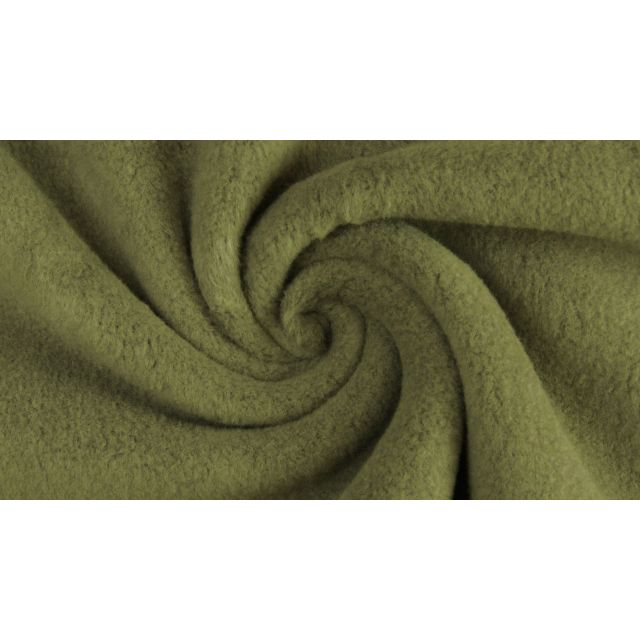 "Marshmallow" Cotton Fleece -  Army Green