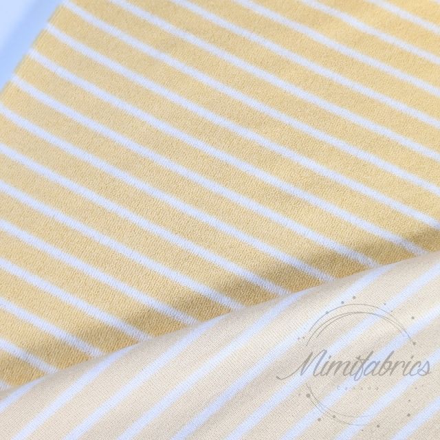 Sponge Terry with Yarn Dyed Stripes - Yellow