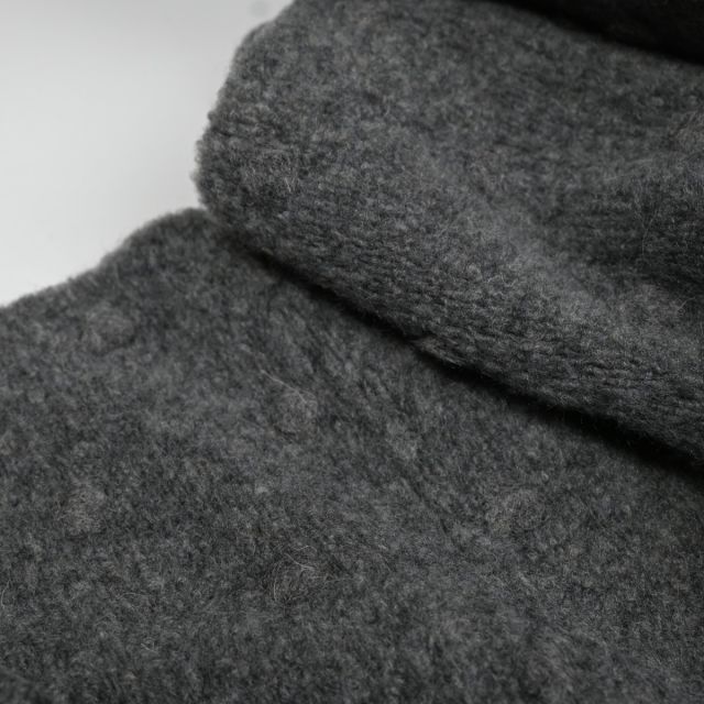Knitted Boiled Wool - Uni Dot - Grey