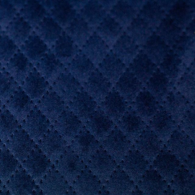 Quilted Velvet with Padding "Tokyo" - Blue