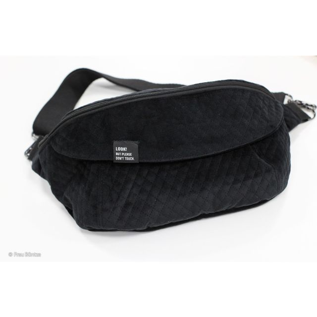 Quilted Velvet with Padding "Tokyo" - Black